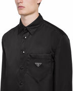 Navy Nylon Logo Long-Sleeve - Men's
