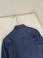 Navy Nylon Logo Long-Sleeve - Men's