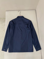 Navy Nylon Logo Long-Sleeve - Men's