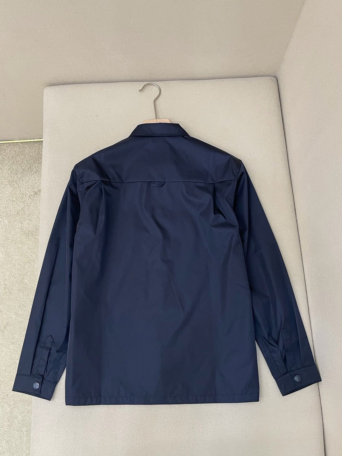 Navy Nylon Logo Long-Sleeve - Men's