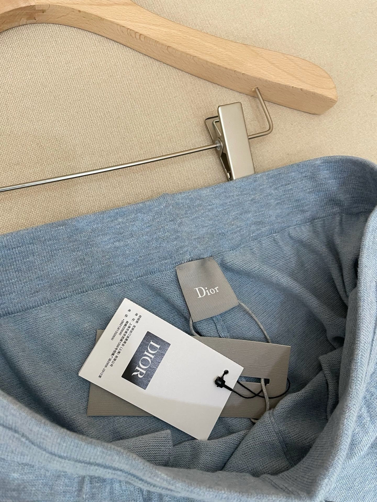 Blue Cotton Side Stripe Wide-Leg - Men's