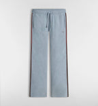 Blue Cotton Side Stripe Wide-Leg - Men's