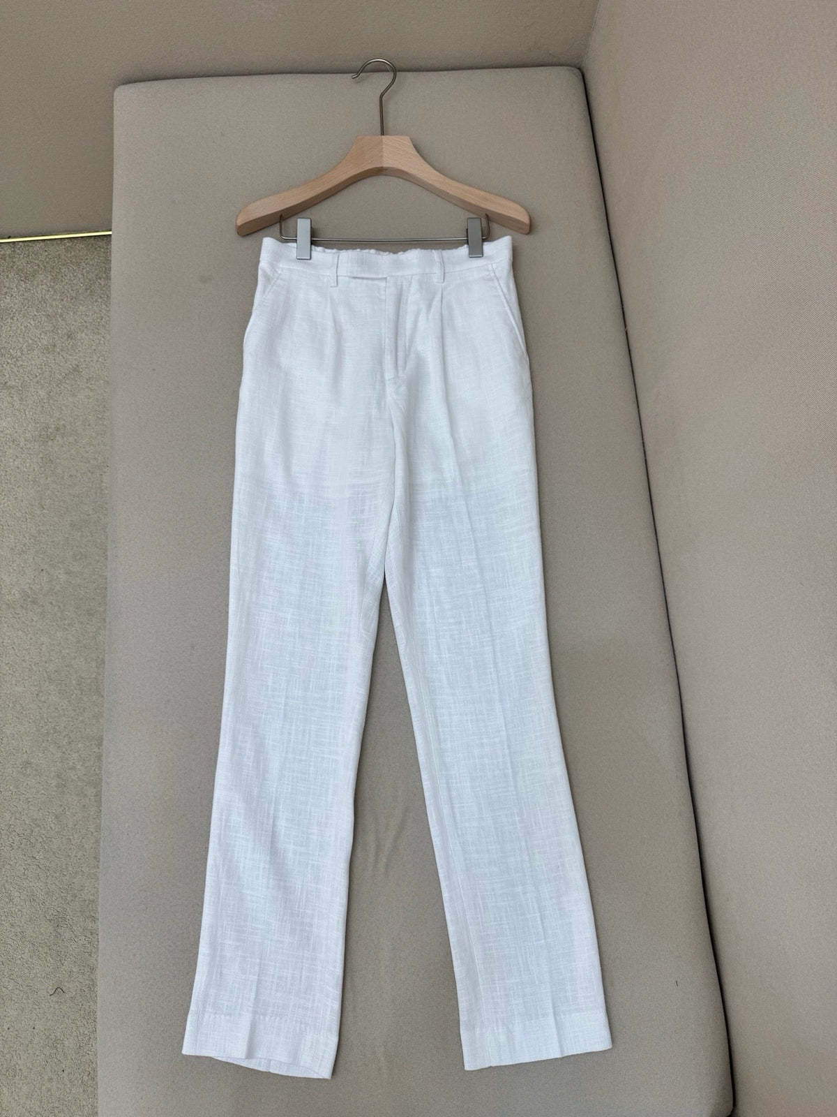 Blue Cotton Plain Straight - Men's