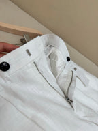 Blue Cotton Plain Straight - Men's