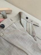 Blue Cotton Plain Straight - Men's