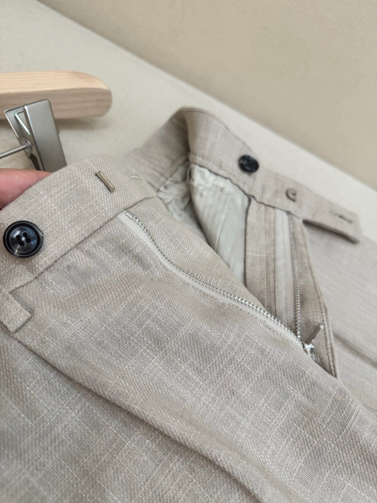 Blue Cotton Plain Straight - Men's