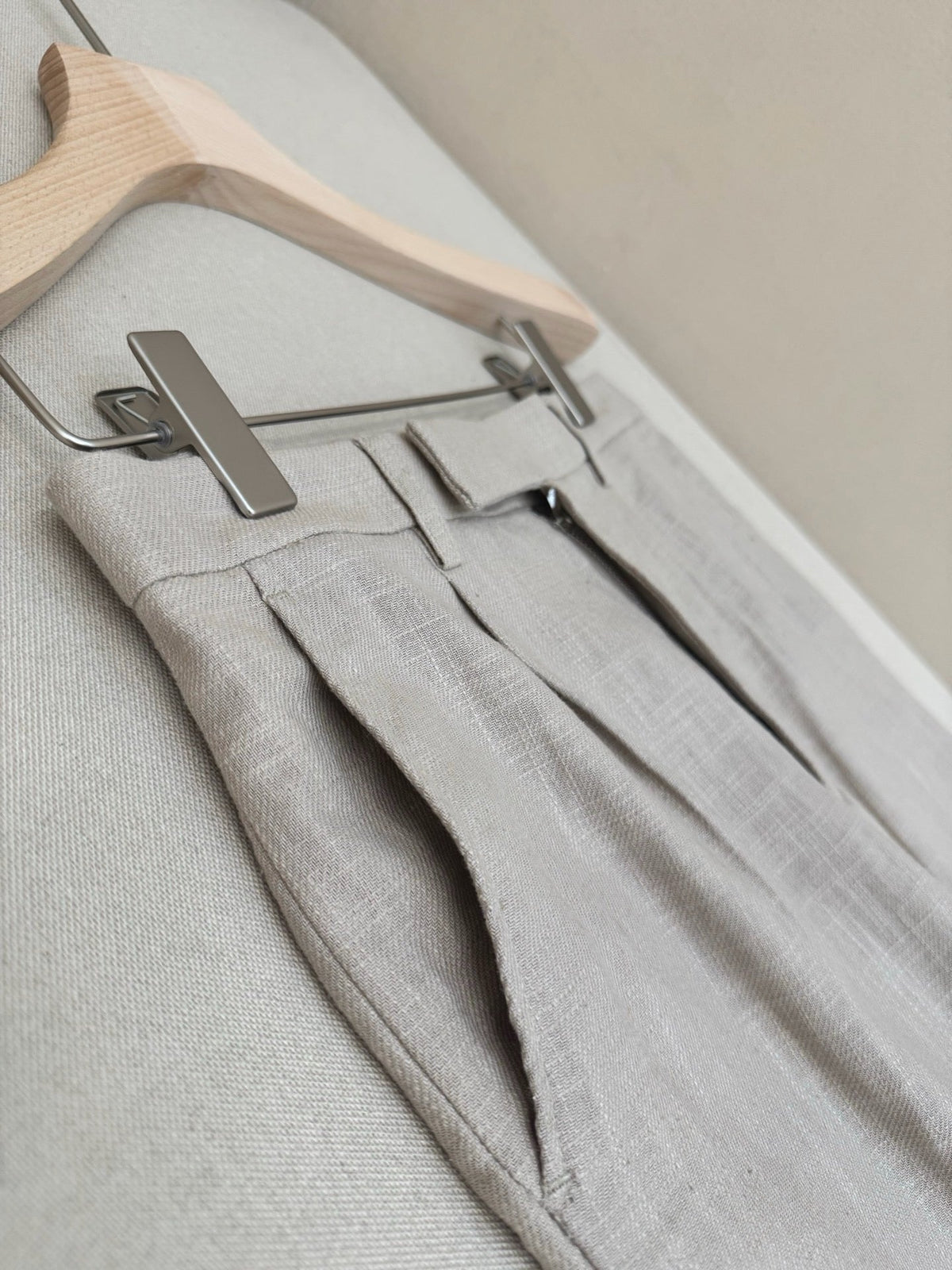 Blue Cotton Plain Straight - Men's