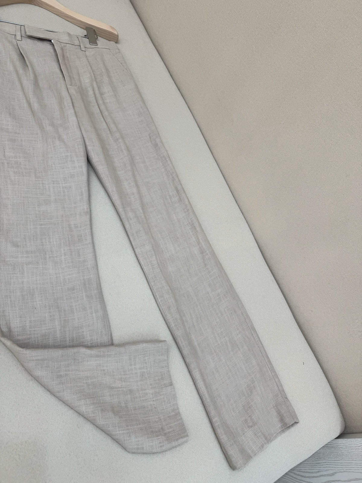 Blue Cotton Plain Straight - Men's