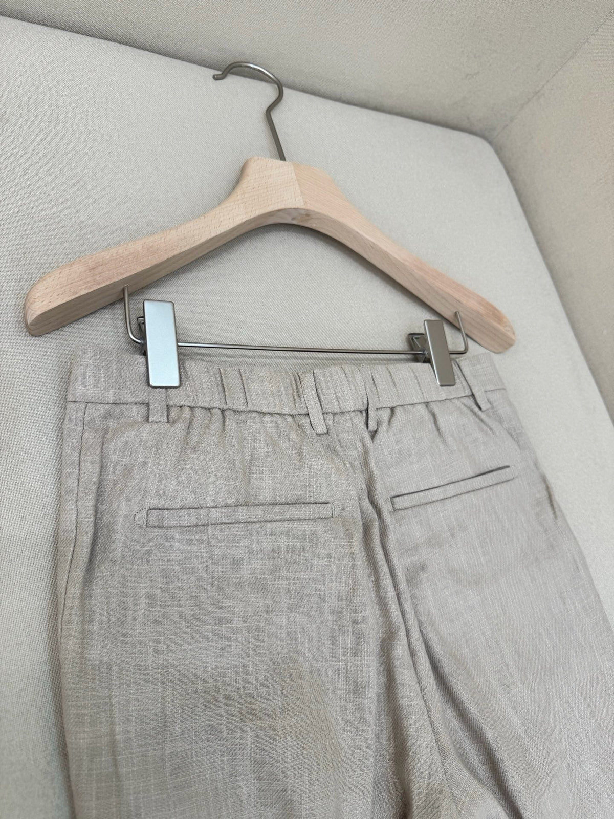 Blue Cotton Plain Straight - Men's