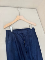 Blue Cotton Plain Straight - Men's