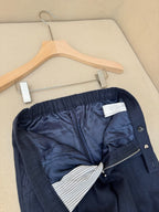 Blue Cotton Plain Straight - Men's