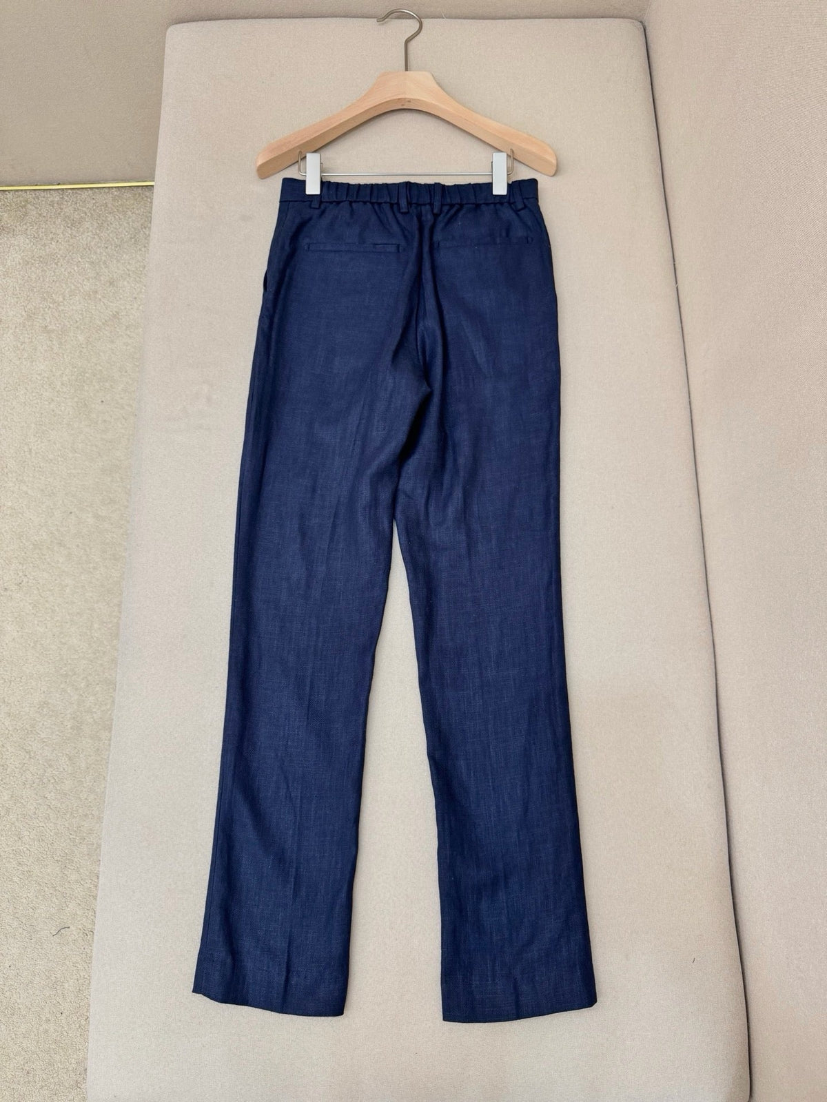 Blue Cotton Plain Straight - Men's