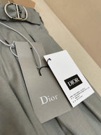 Grey Wool Plain Wide-Leg - Men's