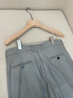 Grey Wool Plain Wide-Leg - Men's