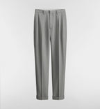 Grey Wool Plain Wide-Leg - Men's