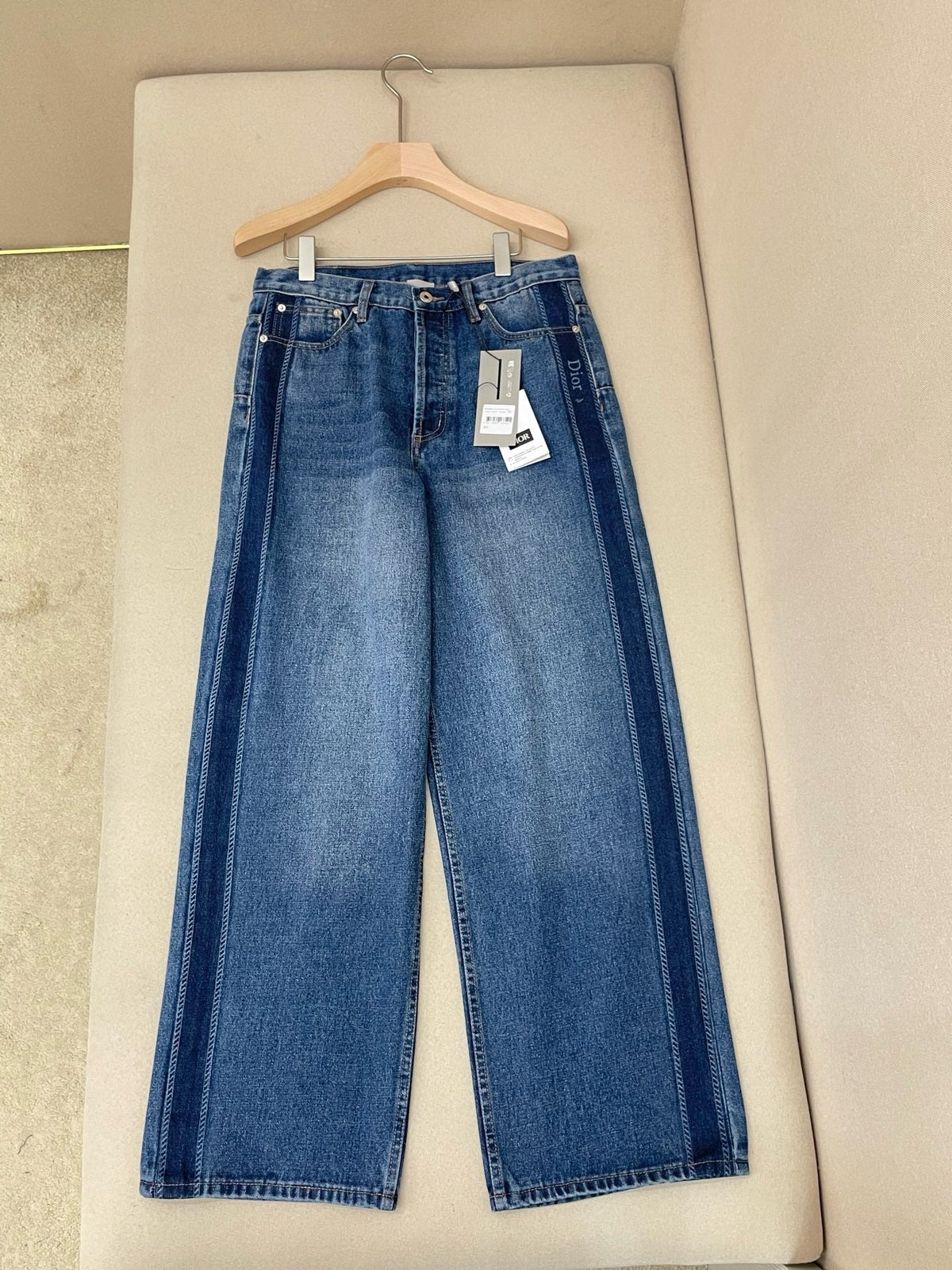 Blue Denim Washed Wide-Leg - Women's