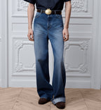 Blue Denim Washed Wide-Leg - Women's