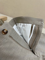 Grey Cotton Wide-Leg Cargo - Men's