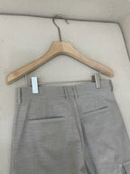 Grey Cotton Wide-Leg Cargo - Men's