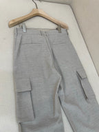 Grey Cotton Wide-Leg Cargo - Men's