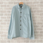 Blue Cotton Striped Long-Sleeve - Men's