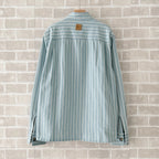 Blue Cotton Striped Long-Sleeve - Men's