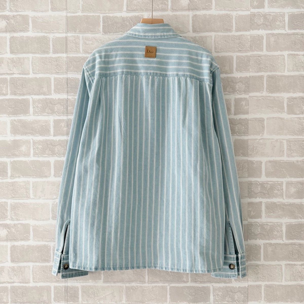 Blue Cotton Striped Long-Sleeve - Men's