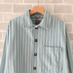 Blue Cotton Striped Long-Sleeve - Men's