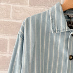 Blue Cotton Striped Long-Sleeve - Men's