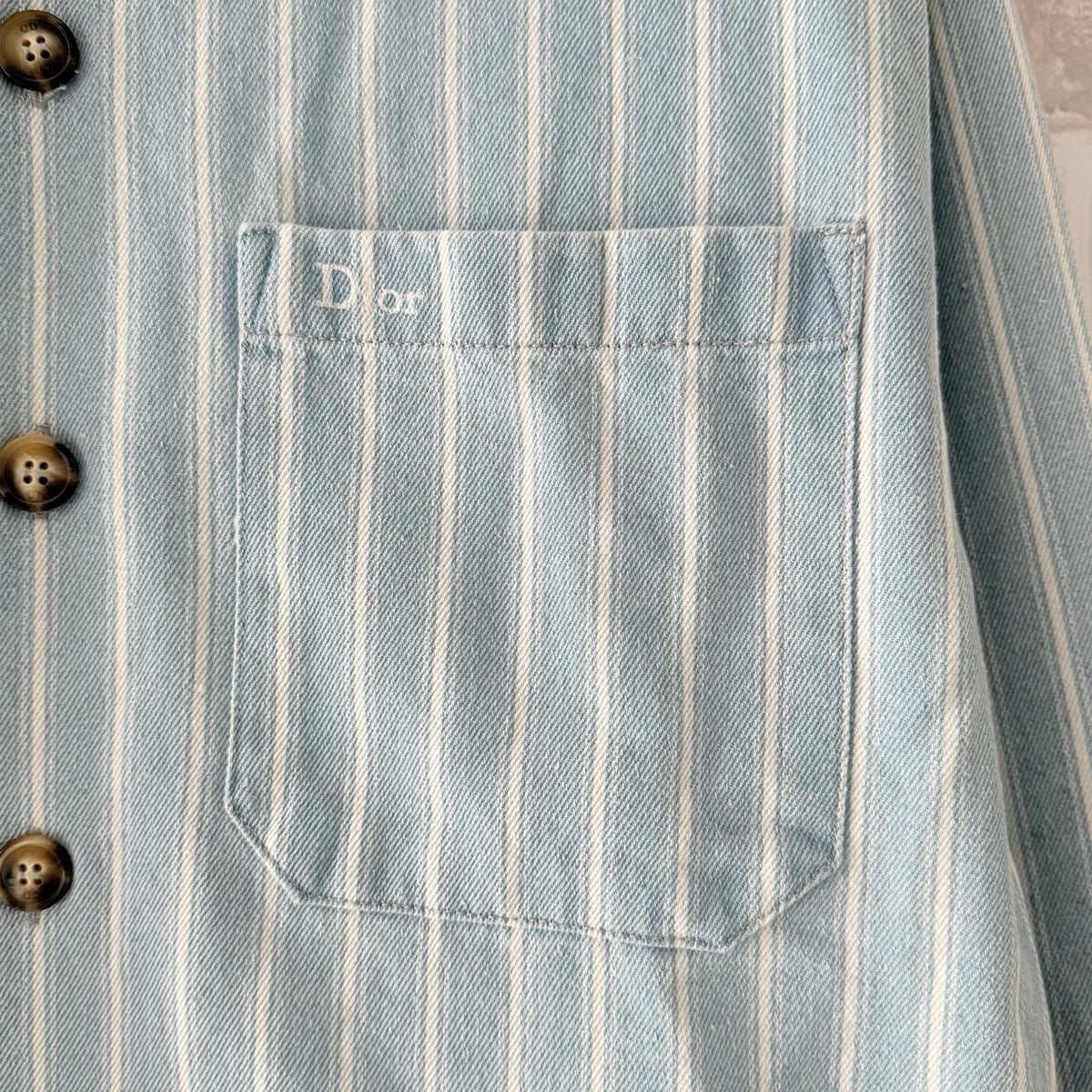 Blue Cotton Striped Long-Sleeve - Men's