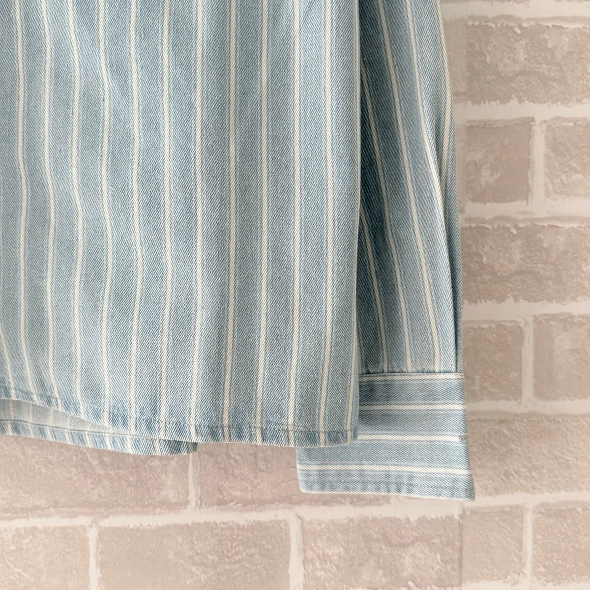 Blue Cotton Striped Long-Sleeve - Men's