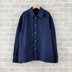 Navy Denim Monogram Overshirt - Men's