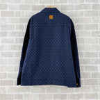 Navy Denim Monogram Overshirt - Men's
