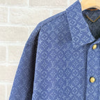 Navy Denim Monogram Overshirt - Men's
