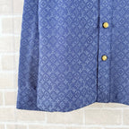 Navy Denim Monogram Overshirt - Men's
