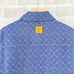 Navy Denim Monogram Overshirt - Men's
