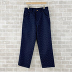 Navy Denim Monogram Straight - Men's