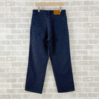 Navy Denim Monogram Straight - Men's