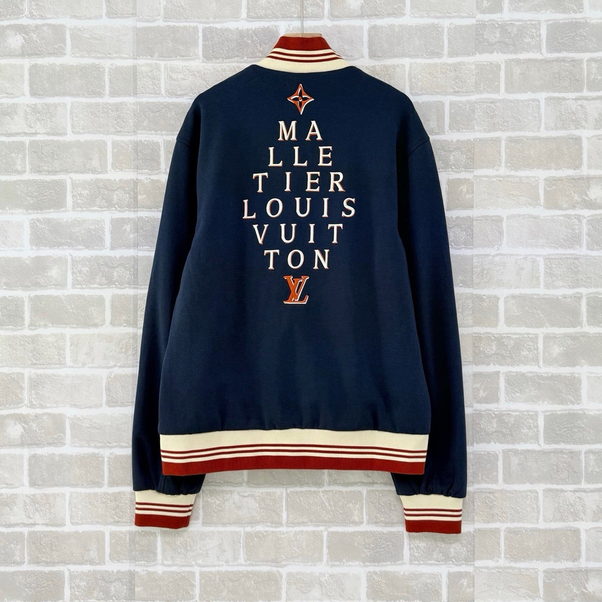 Navy Varsity Jacket - Men's