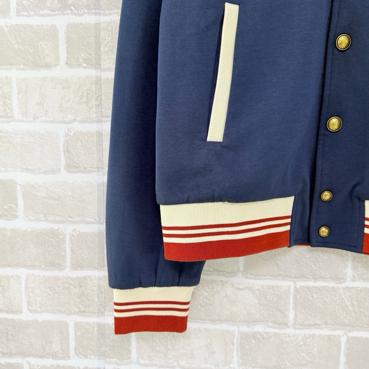 Navy Varsity Jacket - Men's