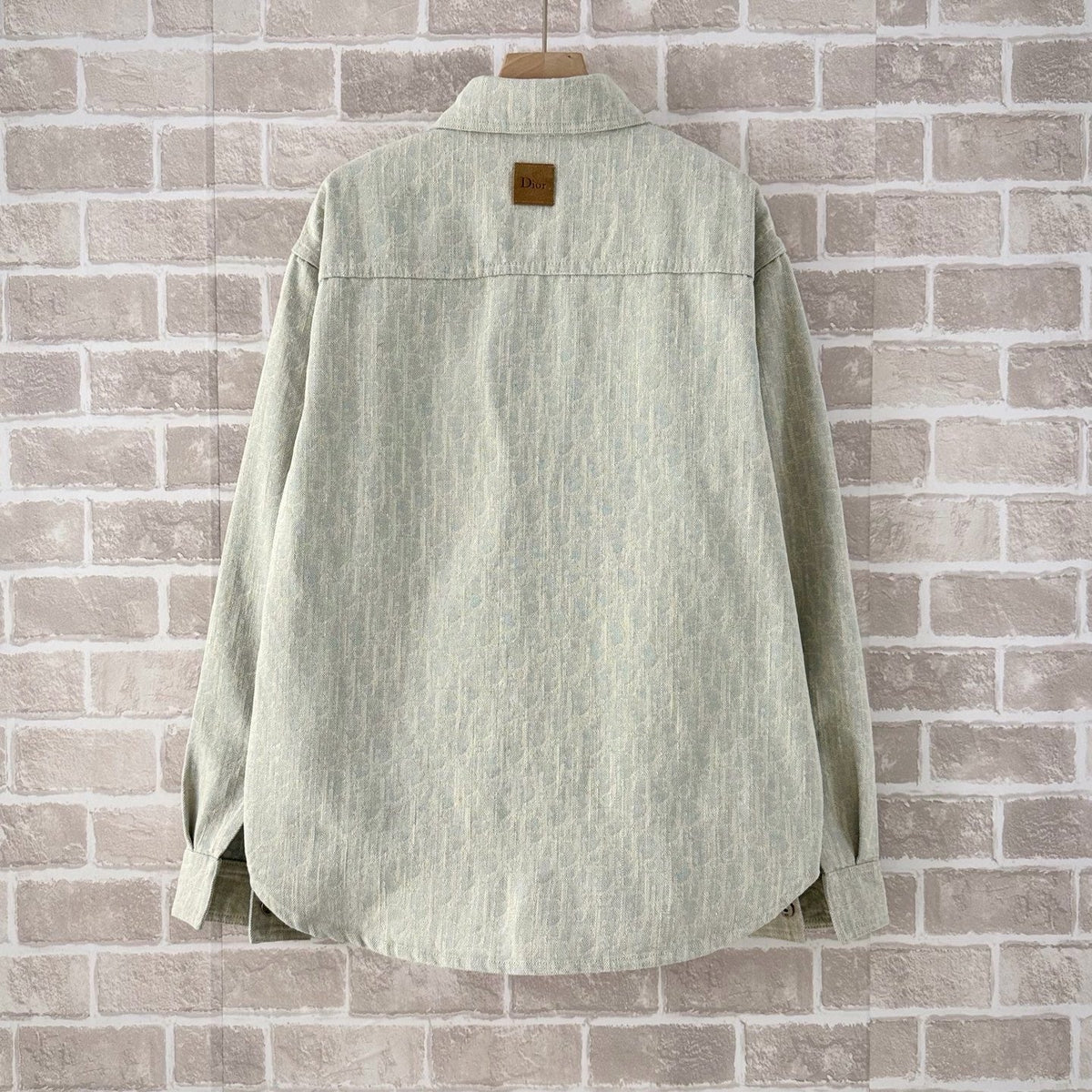 Green Cotton Textured Overshirt - Men's