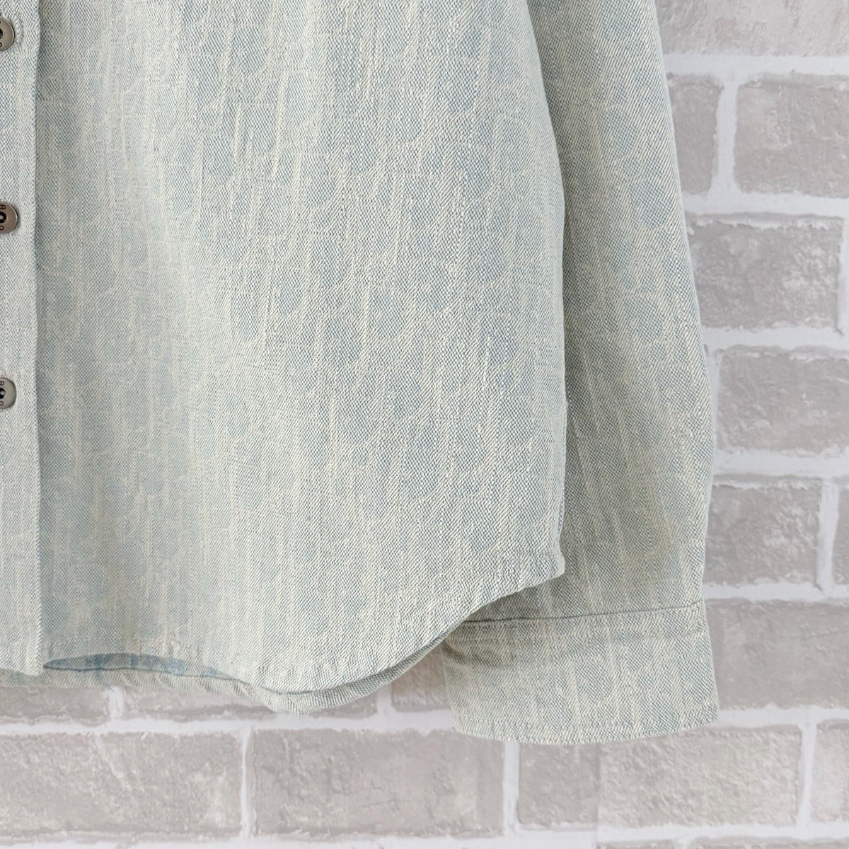 Green Cotton Textured Overshirt - Men's