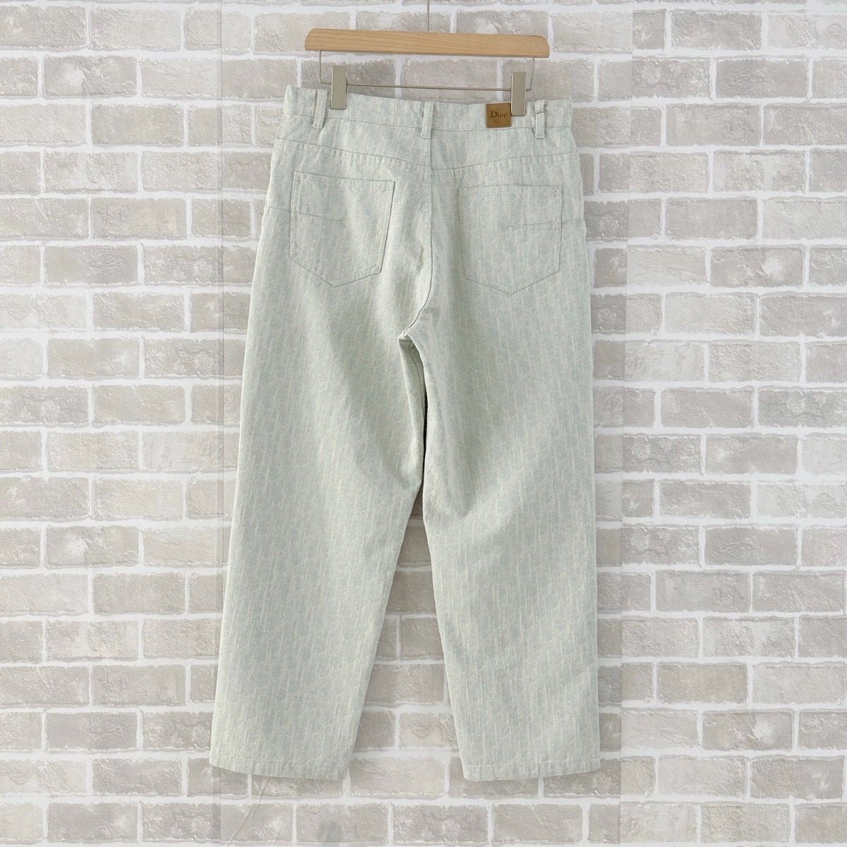Green Denim Plain Straight - Men's