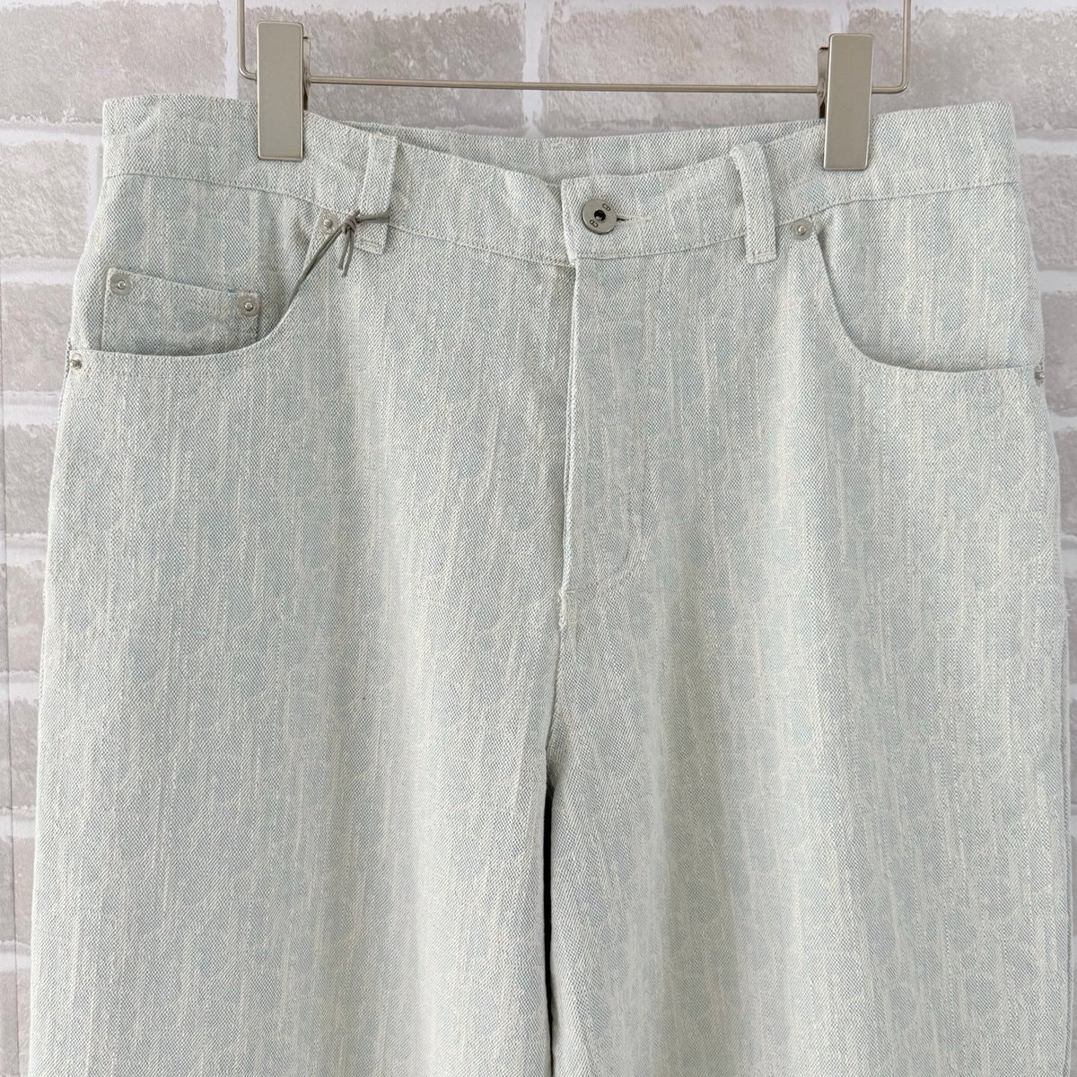 Green Denim Plain Straight - Men's