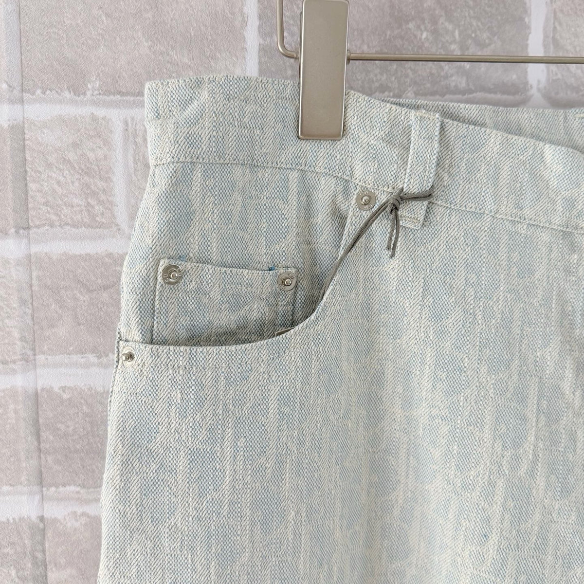 Green Denim Plain Straight - Men's