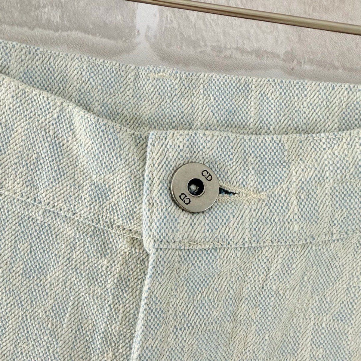 Green Denim Plain Straight - Men's