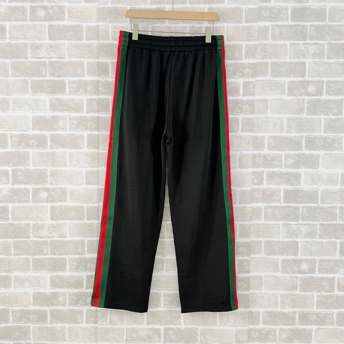 Black Jersey Web Stripe Track - Men's