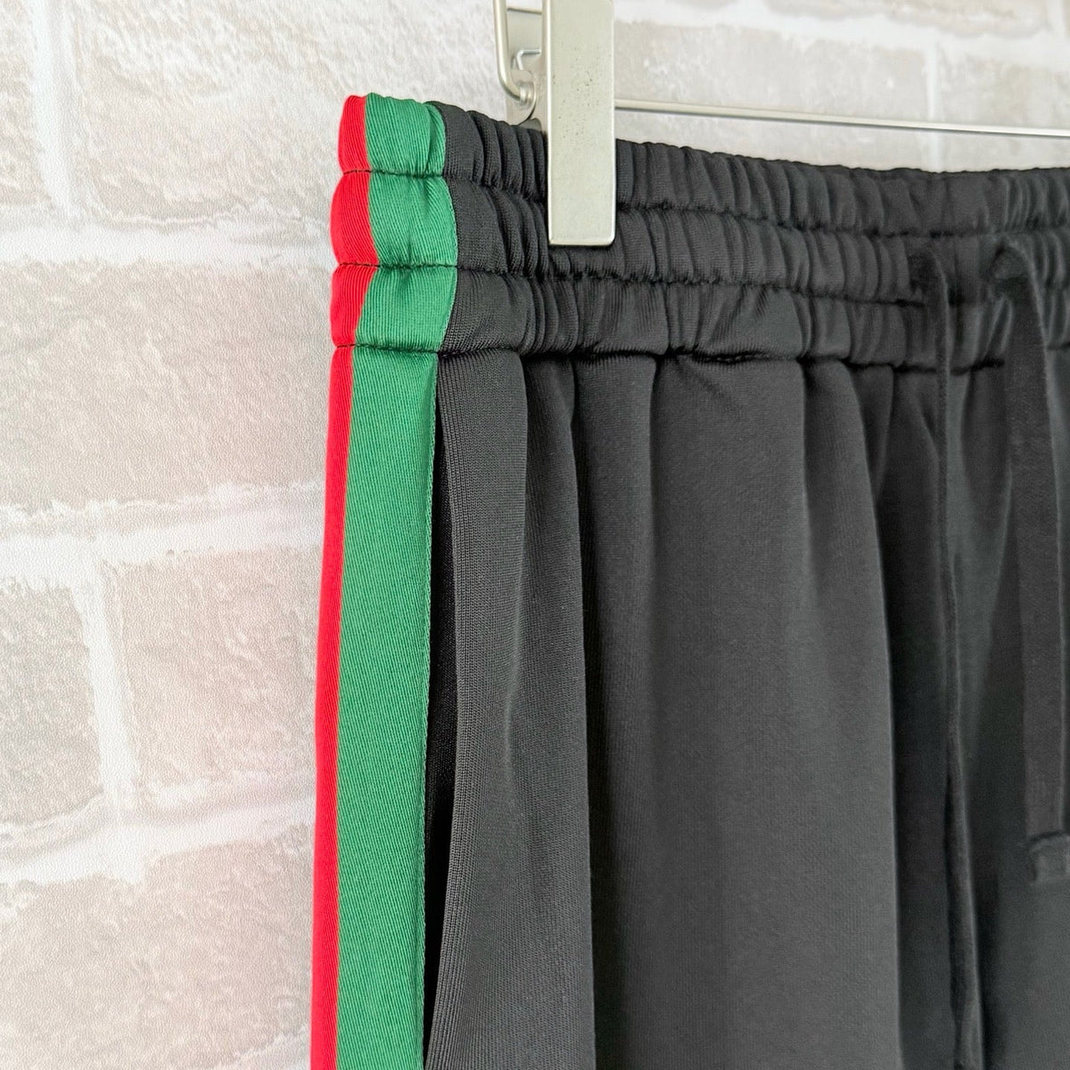 Black Jersey Web Stripe Track - Men's