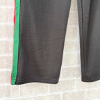 Black Jersey Web Stripe Track - Men's