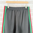 Black Jersey Web Stripe Track - Men's